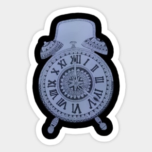 clock hand drawn Sticker